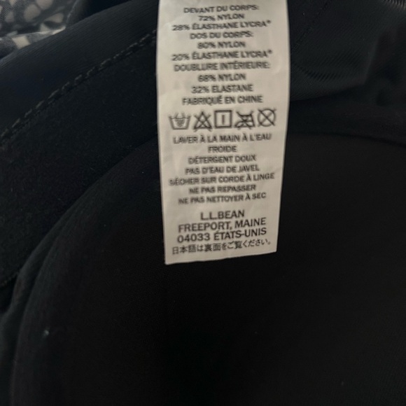 L.L. Bean Black and White One Piece Swim Dress. Size 8. - Picture 6 of 8